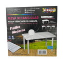 Ver imagem 6 de Mesa Retangular Plástica Piscina Praia Desmontável Branca Plasnew