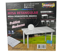 Ver imagem 6 de Mesa Retangular Plástica Piscina Praia Desmontável Branca Plasnew