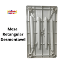 Ver imagem 4 de Mesa Retangular Plástica Piscina Praia Desmontável Branca Plasnew