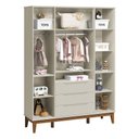 Ver imagem 7 de Quarto de Bebê 4 Portas com Cômoda com Porta Elfe Classic e Berço Americano Danny Areia Acetinado Am