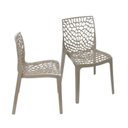 Ver imagem 2 de Kit com 2 Cadeiras Gruvyer para Sala de Jantar Bege/Fendi
