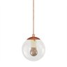 Pendente Globo Esfera de Vidro Cristal 14cm - Bronze - 1