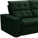Ver imagem 6 de Sofá Retrátil Reclinável para Sala 3 Lugares 210cm Vincent F04 Veludo Verde - Lyam Decor