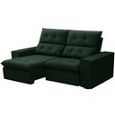 Ver imagem 7 de Sofá Retrátil Reclinável para Sala 3 Lugares 210cm Vincent F04 Veludo Verde - Lyam Decor