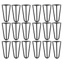 Ver imagem 1 de Kit 18 Pés de Metal 15 CM Hairpin Legs Mesas de Centro Puffs Preto