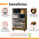 Ver imagem 4 de Armário Multiuso 2 Portas Jequitibá/off White J&a Móveis Smart 118x64x36