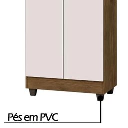 Armário Multiuso 2 Portas Jequitibá/off White J&a Móveis Smart 118x64x36 - 5