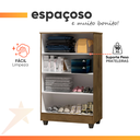 Ver imagem 5 de Armário Multiuso 2 Portas Jequitibá/off White J&a Móveis Smart 118x64x36