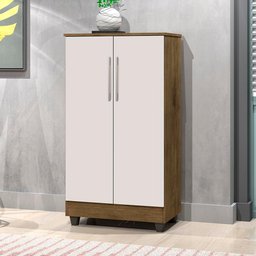 Armário Multiuso 2 Portas Jequitibá/off White J&a Móveis Smart 118x64x36 - 1