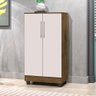 Armário Multiuso 2 Portas Jequitibá/off White J&a Móveis Smart 118x64x36 - 1