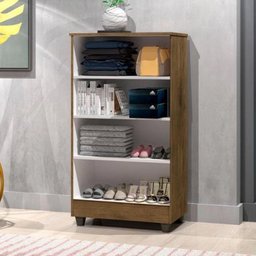 Armário Multiuso 2 Portas Jequitibá/off White J&a Móveis Smart 118x64x36 - 2