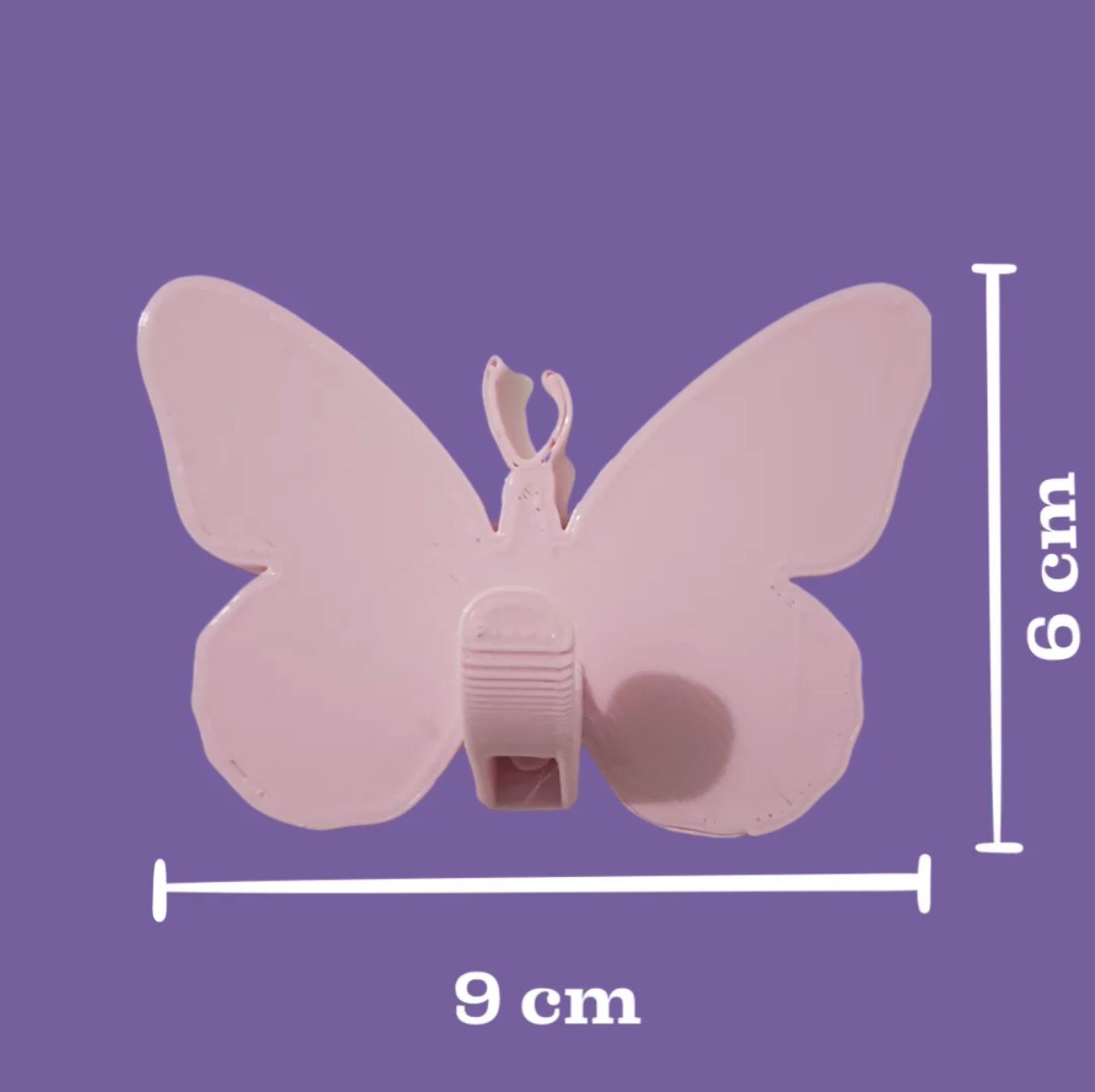 Gancho de Parede Borboleta Rosa (kit com 3 Unidades) - 4