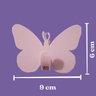 Gancho de Parede Borboleta Rosa (kit com 3 Unidades) - 4