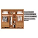Ver imagem 3 de Guarda-Roupa Casal 100% MDF 6 Portas e 6 Gavetas com Pés 273cm Multimóveis CR35513 Madeirado