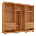 Ver imagem 5 de Guarda-Roupa Casal 100% MDF 6 Portas e 6 Gavetas com Pés 273cm Multimóveis CR35513 Madeirado