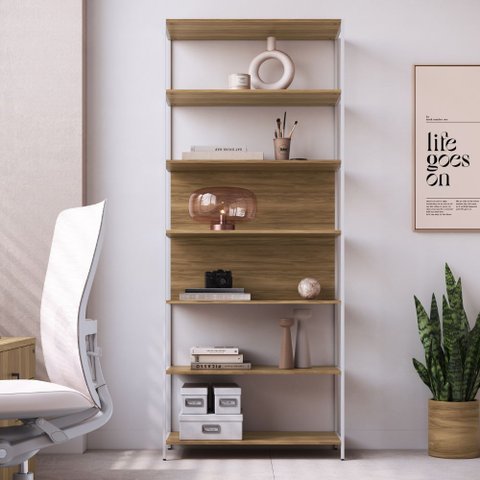 Estante 7 Prateleiras 211,5cm Concept Home Office - Artesano