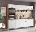 Ver imagem 1 de Jogo de Cozinha Atena Completo 249cm - Cinamomo/branco Aramóveis