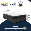 Ver imagem 3 de Cama Box com Colchão Gazin de Espuma D28 Pillow Top Ortoblack Casal 138cm