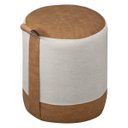 Ver imagem 1 de Kit 2 Banqueta Decorativa Redonda Puff Boston Bouclê Facto:bouclê Marfim