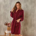 Ver imagem 2 de Roupão Microfibra Plush Inverno Frio Toque Macio Unissex:bloodstone/gg