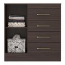 Ver imagem 7 de Guarda Roupa Solteiro Ecom 2 com Cômoda Montevidéu Café Touch - Demóbile