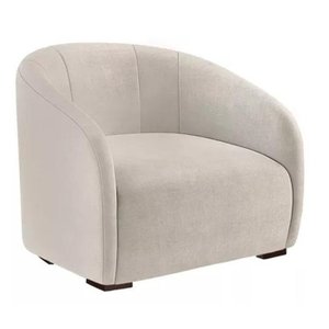 Poltrona Decorativa Julia Suede Bege - Lm Decor