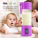 Ver imagem 3 de Mini Liquidificador Recarregavél Portátil Bateria Usb - Roxo