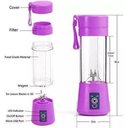 Ver imagem 7 de Mini Liquidificador Recarregavél Portátil Bateria Usb - Roxo