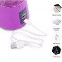 Ver imagem 6 de Mini Liquidificador Recarregavél Portátil Bateria Usb - Roxo