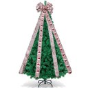 Ver imagem 3 de Laço Decorativo Merry Christmas Ponteira Árvore Natal 140cm
