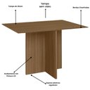 Ver imagem 6 de Kit Mesa de Jantar Helo sem Vidro 120x90 com 4 Cadeiras Jade Carvalho/fendi