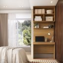 Ver imagem 7 de Escrivaninha com Painel e Aéreo 1 Gaveta 2 Portas MDF Altezza