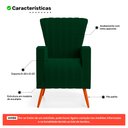 Ver imagem 5 de Poltrona Decorativa Melody com Pés Palito Bouclê Verde - Desk Design