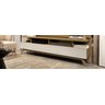Conjunto Ripado Classic Para Sala Estar com Rack Vivare Wood 1.8:Cumaru/Off White - 4