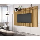 Ver imagem 3 de Conjunto Ripado Classic Para Sala Estar com Rack Vivare Wood 1.8:Cumaru/Off White