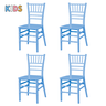Conjunto 4 Cadeiras Tiffany Infantil Polipropileno Estrutura da Cadeira Azul Claro - 2