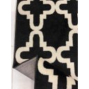 Ver imagem 4 de Tapete Sala Redondo 200 Cm Geometrico Celeste Preto e Branco