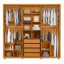 Ver imagem 3 de Guarda Roupa Casal Miró Ripado 6 Portas Cinamomo com Espelho - Madetec