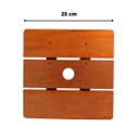 Ver imagem 2 de Suporte para Vaso de Planta Quadrado com Rodinhas Cristal 25cm