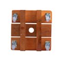 Ver imagem 3 de Suporte para Vaso de Planta Quadrado com Rodinhas Cristal 25cm