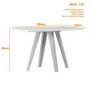 Ver imagem 6 de Conjunto Mesa de Jantar C/ Tampo de Vidro 1,20m + 4 Cadeiras