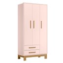 Ver imagem 2 de Guarda Roupa Infantil Q Encanto Slim 4340 Rosa Acetinado Ambiente - Qmovi