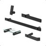 Kit de Acessórios para Banheiro 5 Peças Completo Suporte Grego Metal Preto Fosco Modelo Patmos - 1