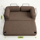 Ver imagem 6 de Sofá Cama Orbe 1,90m Xpand Tech Tecido Boucle Marrom Cama Inbox