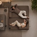 Ver imagem 7 de Sofá Cama Orbe 1,90m Xpand Tech Tecido Boucle Marrom Cama Inbox