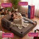 Ver imagem 4 de Sofá Cama Orbe 1,90m Xpand Tech Tecido Boucle Marrom Cama Inbox