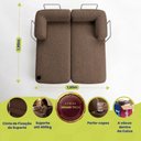 Ver imagem 3 de Sofá Cama Orbe 1,90m Xpand Tech Tecido Boucle Marrom Cama Inbox
