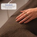 Ver imagem 5 de Sofá Cama Orbe 1,90m Xpand Tech Tecido Boucle Marrom Cama Inbox