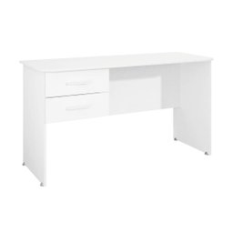 Mesa para Escritório Escrivaninha com 2 Gavetas Branco - 2