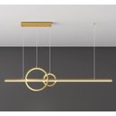 Ver imagem 3 de Pendente Moderno Dourado 90cm Led 28w 3000k Bivolt 14549-pl